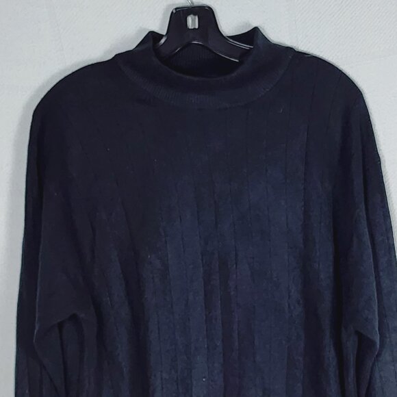Dockers Black Acrylic Long Sleeve Mock Neck Basic Soft Pullover Sweater Size XL - Picture 2 of 16